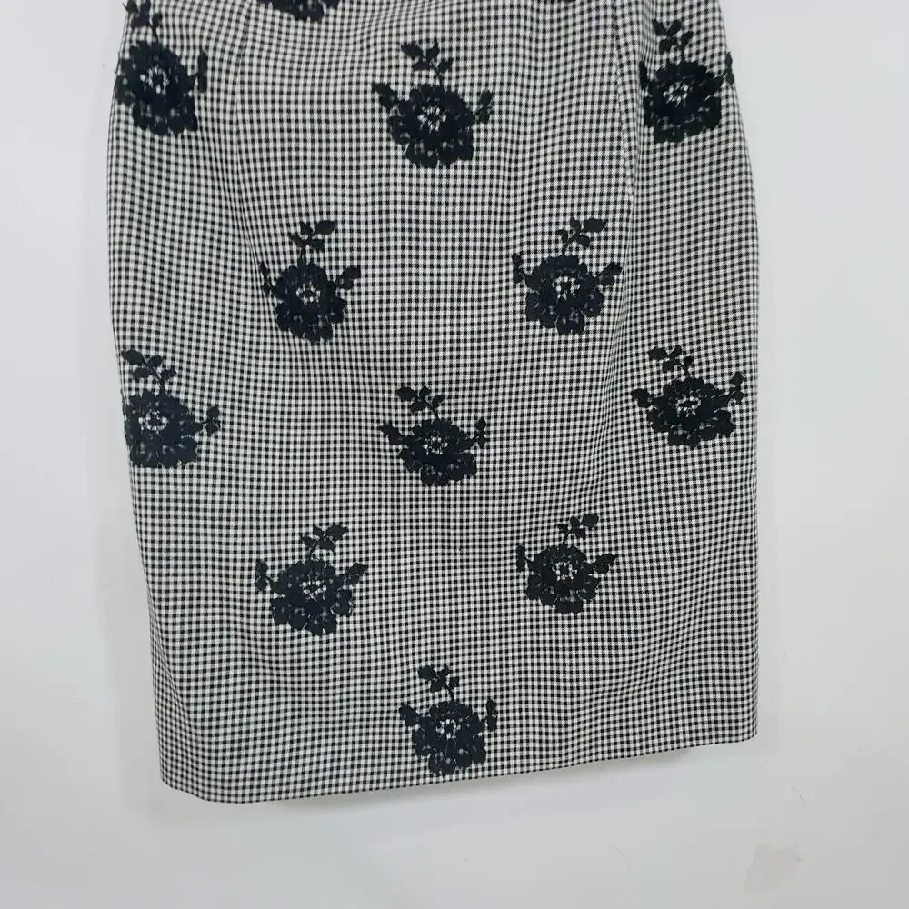 Oscar de la Renta Wool BlendHerringbone Sheath Dress Sz10 Runs Small - Picture 3 of 10